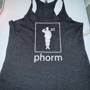 1st Phorm Military logo Women's Gray Tank Top